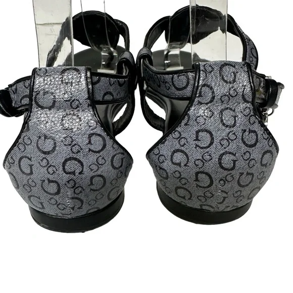 Guess T Strap Buckle Flat Sandals Womens Size 8.5 M - Picture 3 of 8